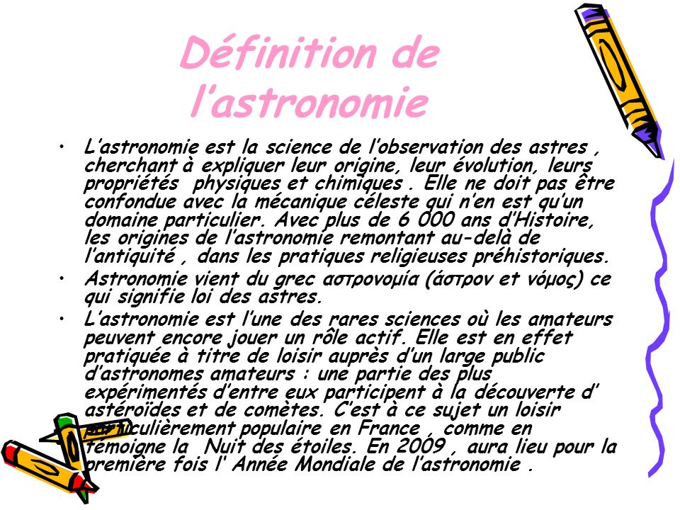 astronomie definition